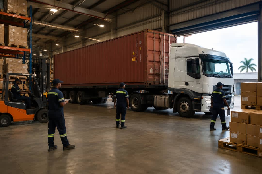 SEGViC-style heavy-duty truck inside warehouse